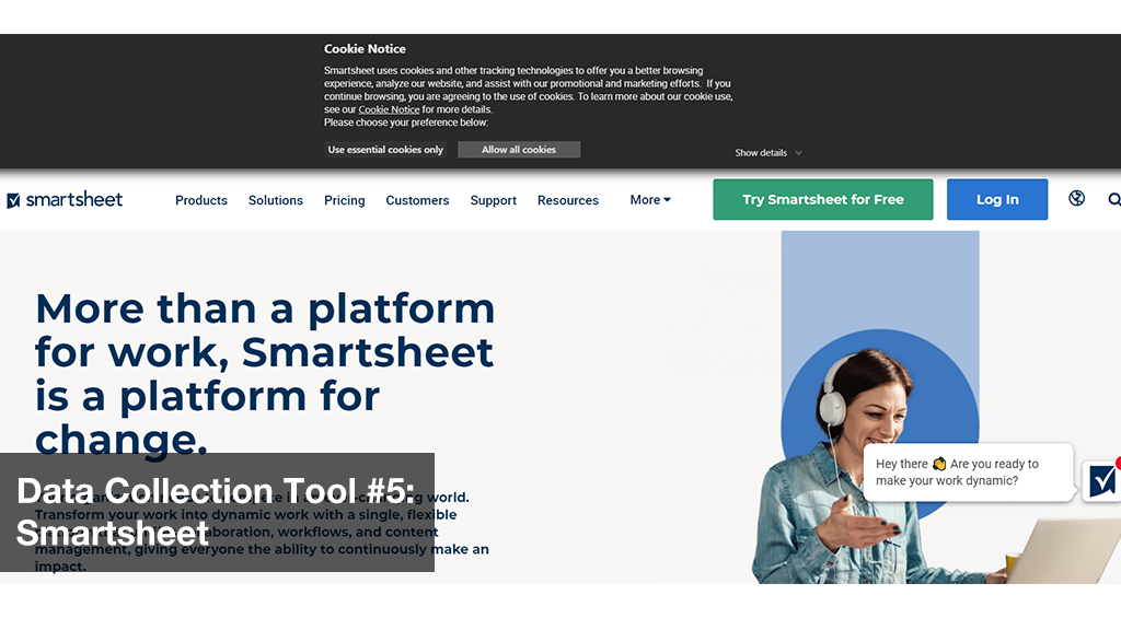 Data Collection Platform #5: Smartsheet