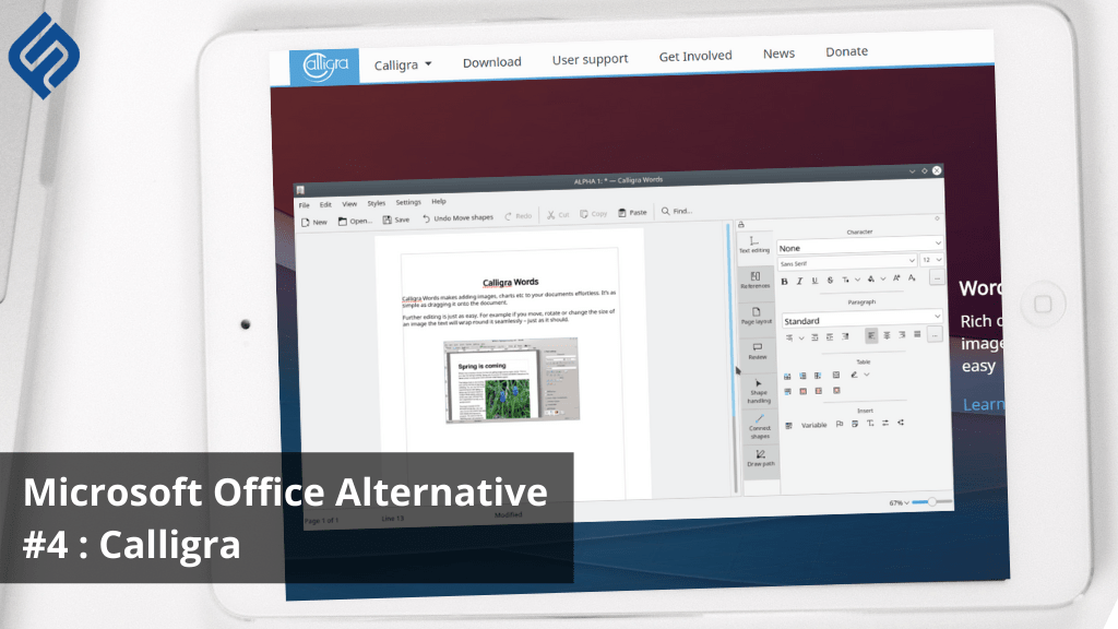 Microsoft Office Alternative #4 : Calligra