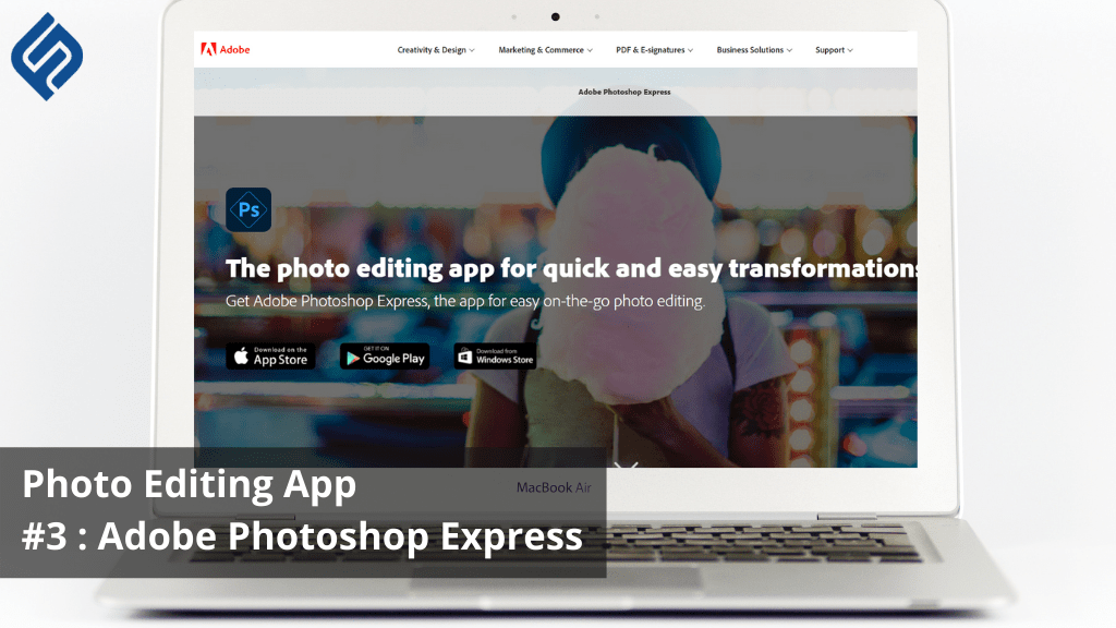 Photo Editing App #3 : Adobe Photoshop Express