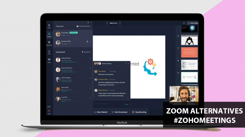 Zoom Alternative #4 : Zoho Meeting