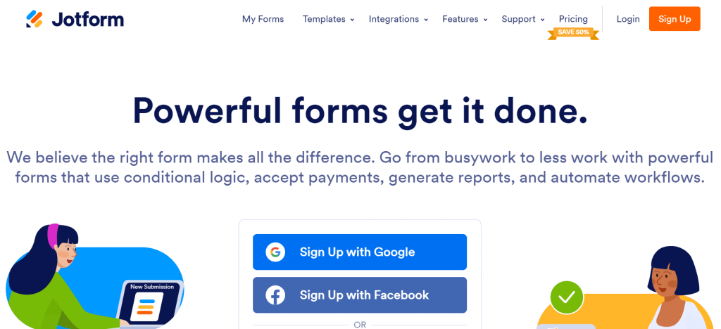 Jotform(Web, Android, iOS) : Online form creator software that runs on literally any device