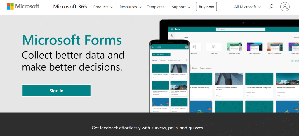 Microsoft Forms(Web) : Microsoft answer to google forms