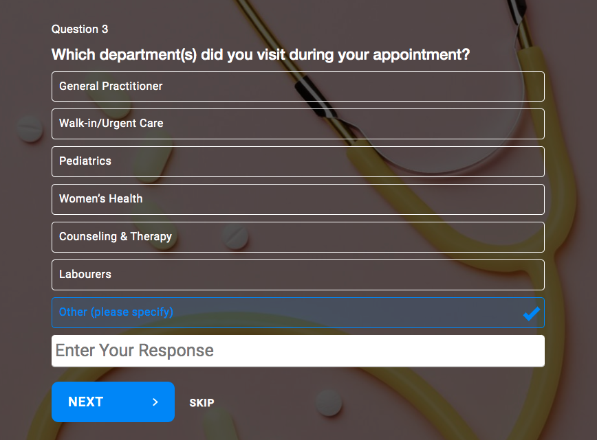 A question having "other" choice at last