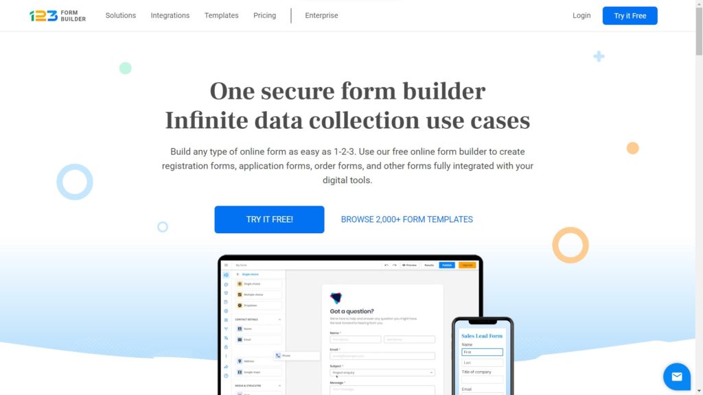 Typeform alternatives - 123FormBuilder