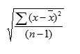 standard deviation formula